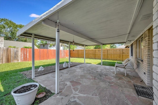 view of patio / terrace featuring a fenced backyard