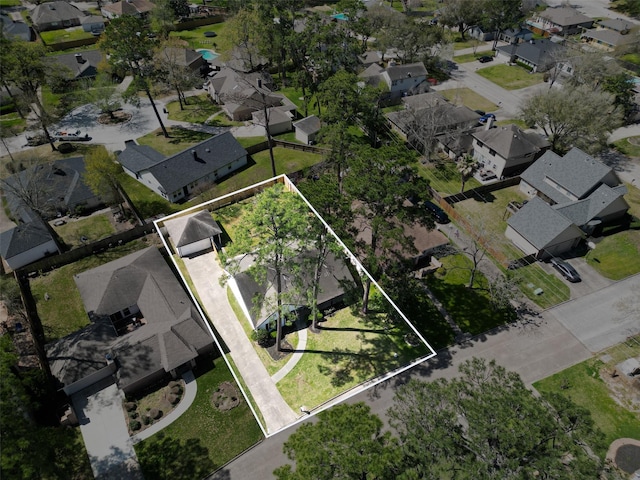 birds eye view of property featuring a residential view