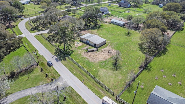 drone / aerial view featuring a rural view