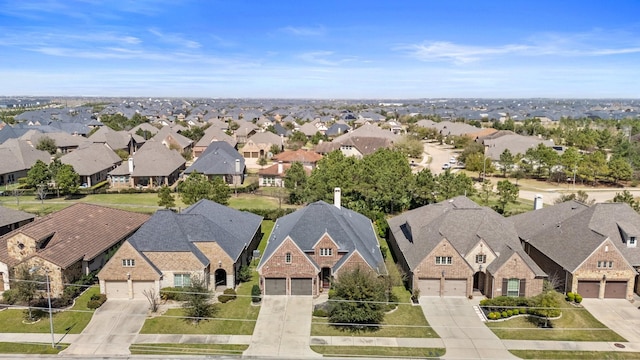 drone / aerial view with a residential view