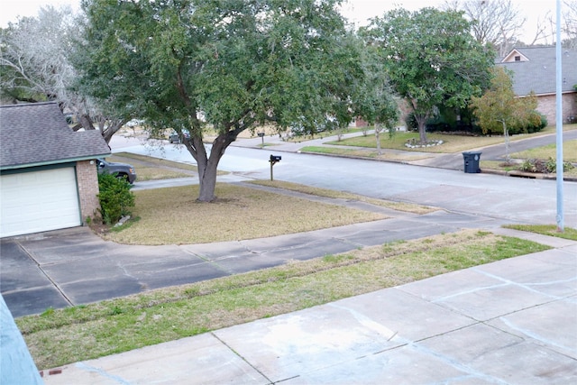 view of road featuring sidewalks