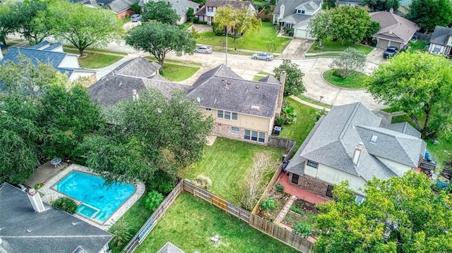 birds eye view of property featuring a residential view