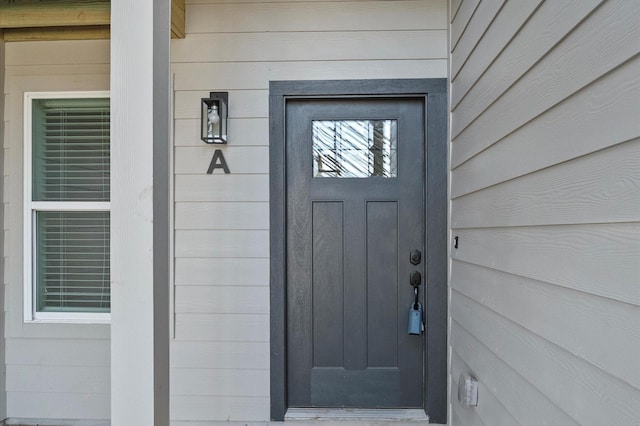 view of doorway to property