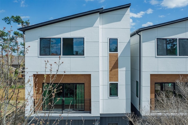 exterior space with stucco siding