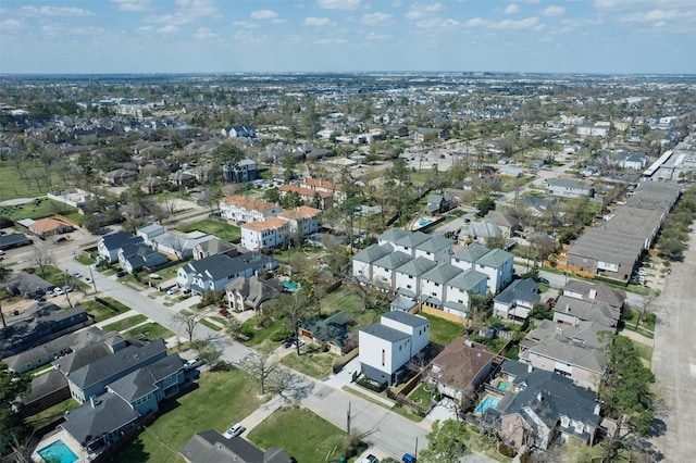 bird's eye view featuring a residential view