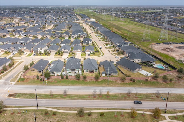 aerial view featuring a residential view