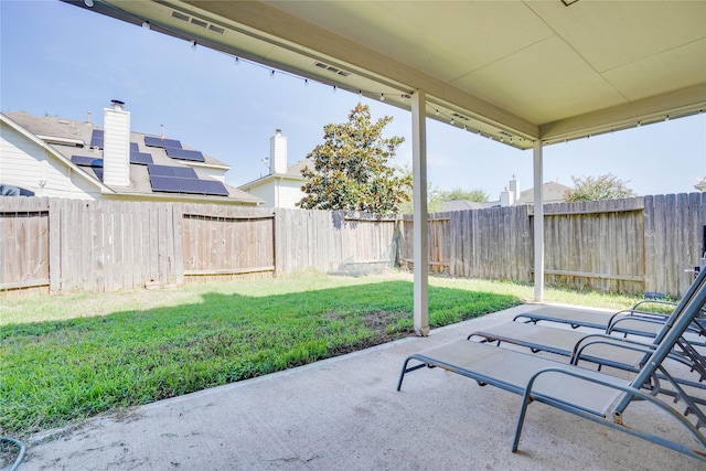 view of patio featuring a fenced backyard