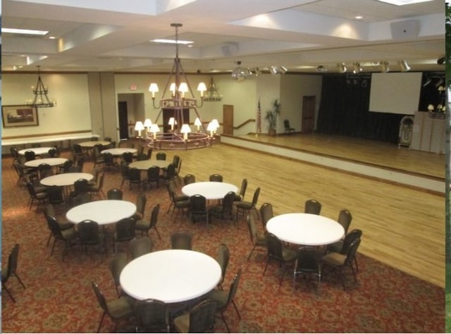 dining room with an inviting chandelier