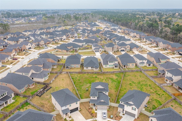 bird's eye view with a residential view