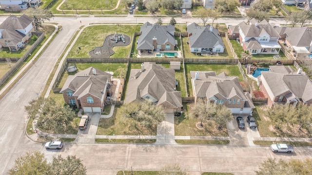 aerial view featuring a residential view