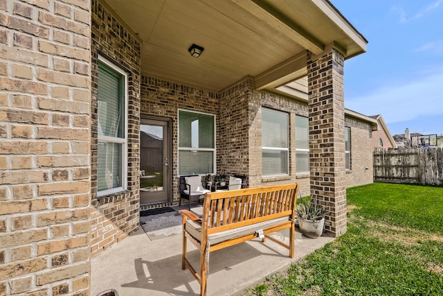 view of patio with fence