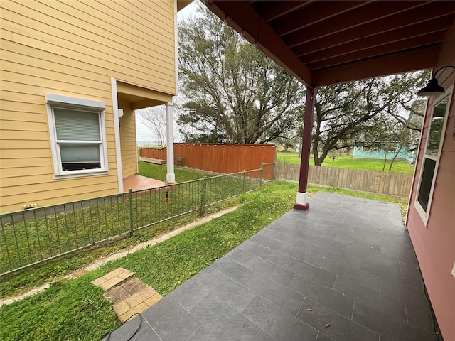 view of patio / terrace featuring a fenced backyard