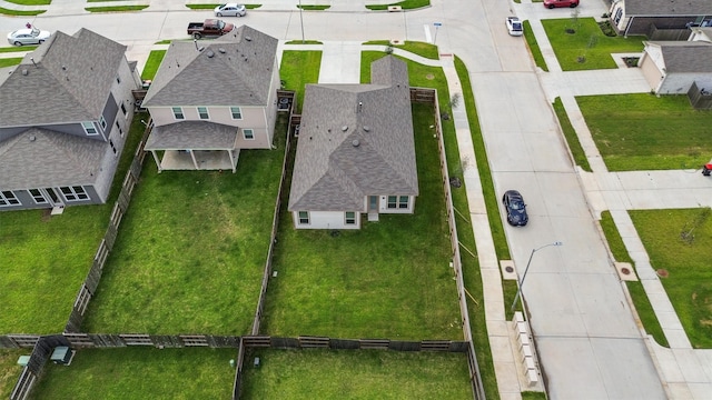 drone / aerial view featuring a residential view