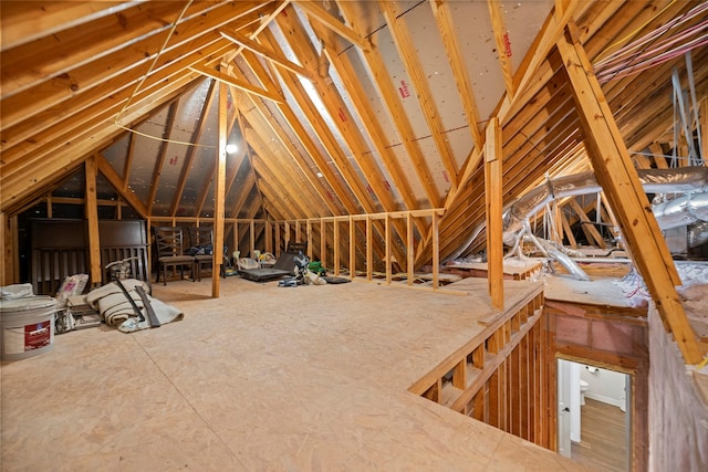 view of attic