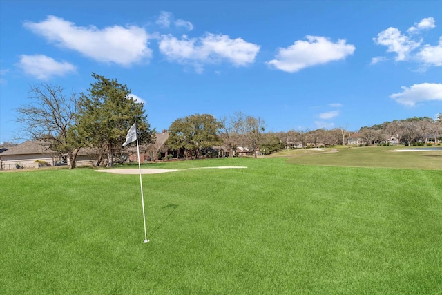 view of property's community with a yard