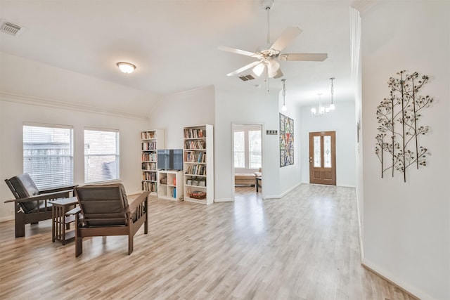 interior space featuring light wood finished floors, visible vents, and a wealth of natural light