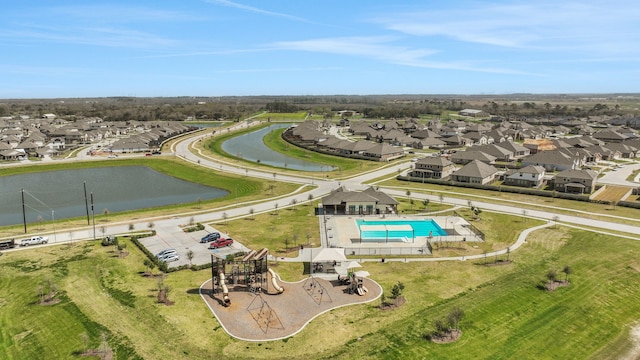 aerial view featuring a residential view