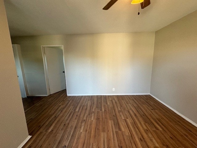 4706 Yellowstone Blvd, Houston, TX 77021 - unfurnished room featuring baseboards, ceiling fan, and wood finished floors