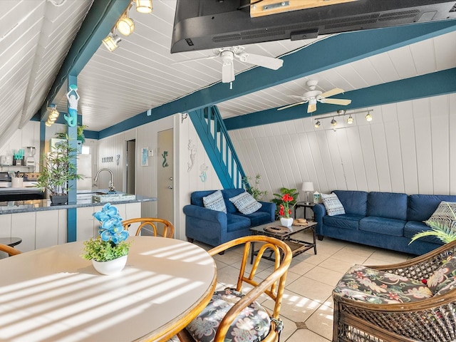 109 Beach Dr, Surfside Beach, TX 77541 - view of patio with ceiling fan and an outdoor living space