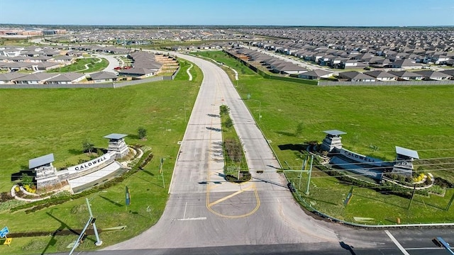 aerial view featuring a residential view