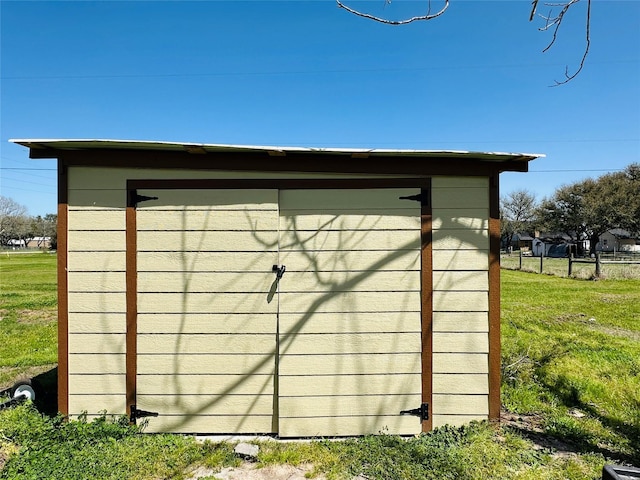 view of shed