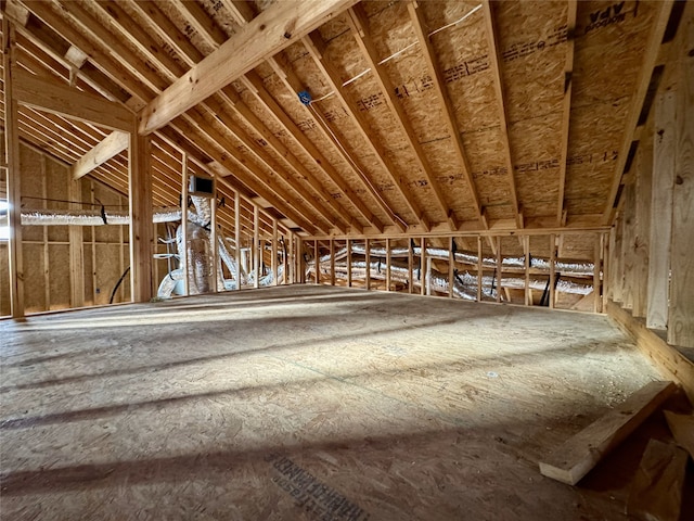 view of attic