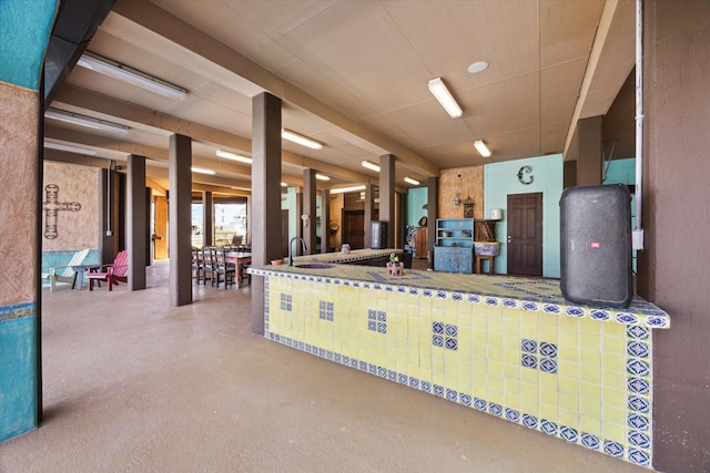 reception featuring a sink