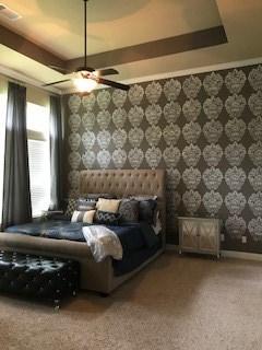view of carpeted bedroom