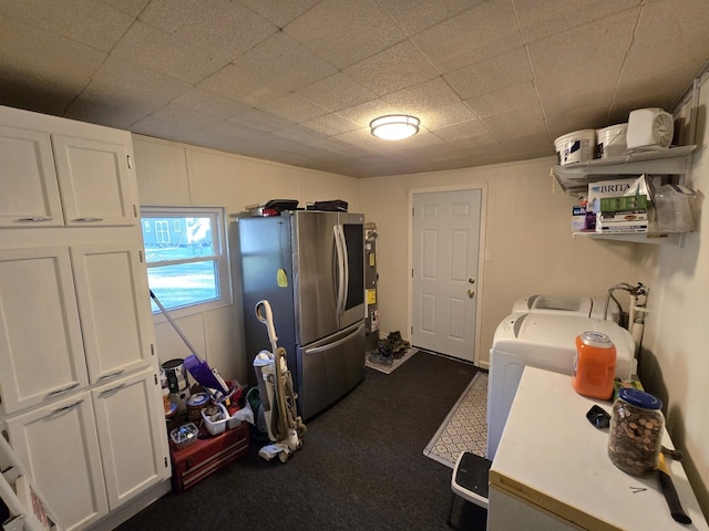 laundry room with washer and dryer and cabinet space