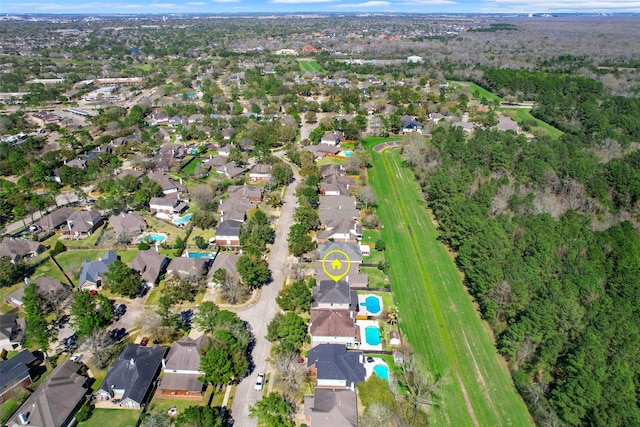 birds eye view of property featuring a residential view