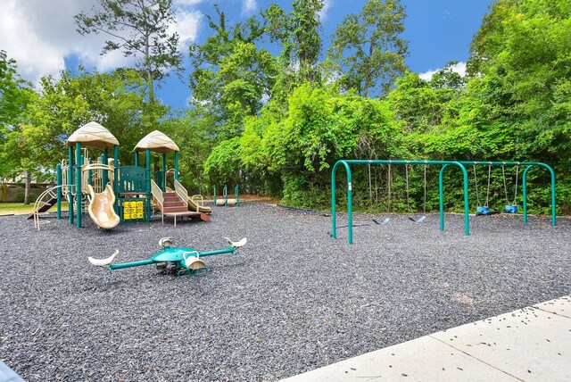 view of community jungle gym