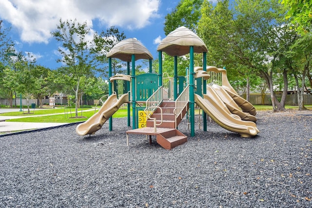 community play area featuring fence