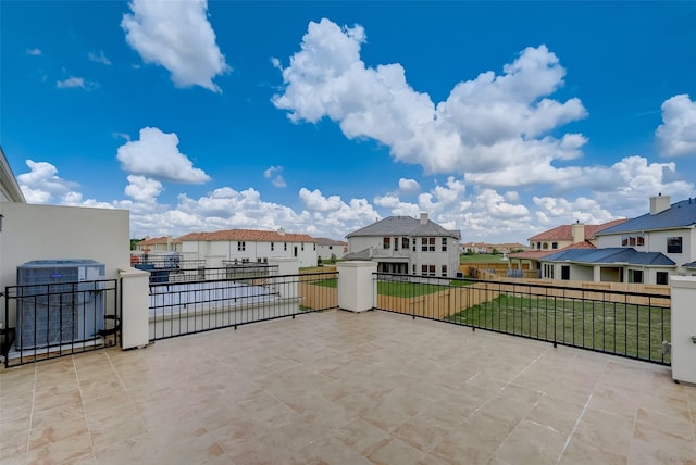 view of patio / terrace with a residential view