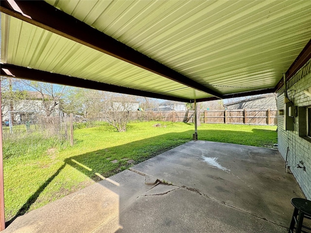 view of patio / terrace featuring a fenced backyard