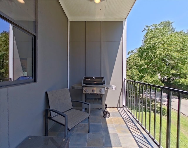 balcony featuring grilling area