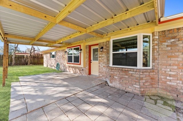 view of patio / terrace with fence