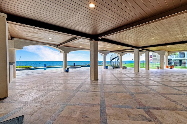 2220 Todville Rd, Seabrook, TX 77586 - view of patio with a water view