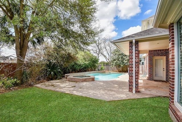 26 Schubach Dr, Sugar Land, TX 77479 - view of pool with a patio and an in-ground hot tub