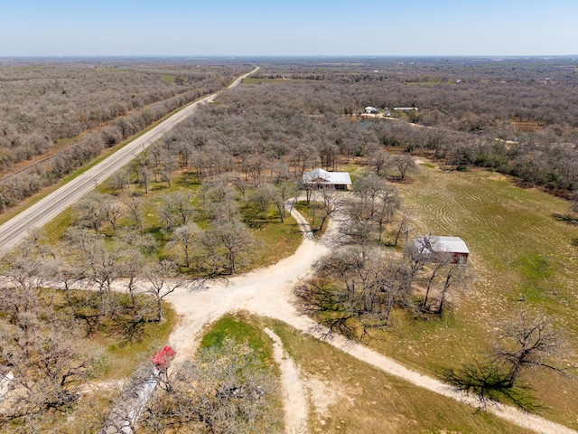 aerial view with a rural view