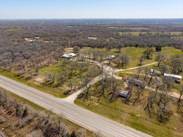 aerial view featuring a rural view