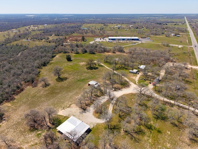 drone / aerial view featuring a rural view