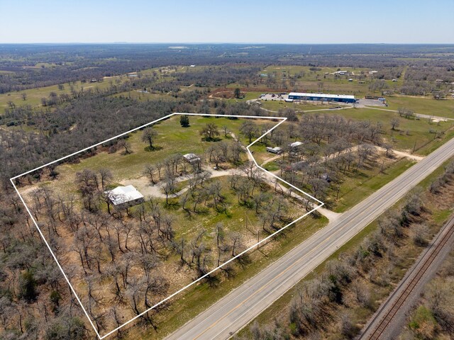 drone / aerial view featuring a rural view