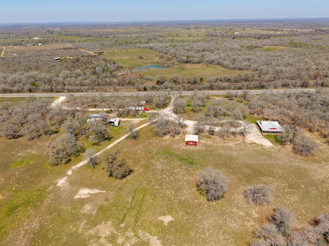 drone / aerial view with a rural view