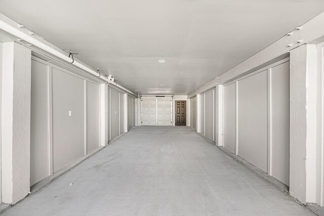 interior space featuring a garage