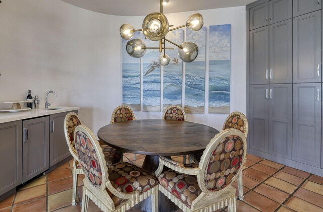 4206 Turks Pt, Galveston, TX 77554 - dining area featuring light tile patterned floors