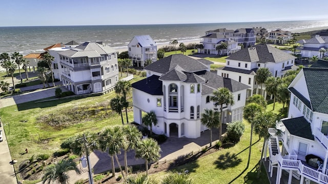 4206 Turks Pt, Galveston, TX 77554 - bird's eye view featuring a residential view and a water view