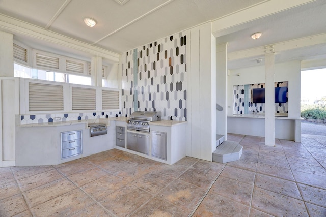 4206 Turks Pt, Galveston, TX 77554 - view of patio featuring grilling area and area for grilling