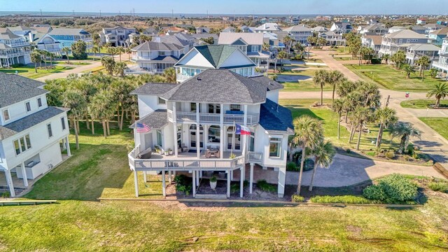 4206 Turks Pt, Galveston, TX 77554 - drone / aerial view featuring a residential view