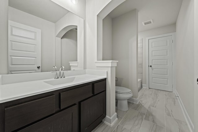 8407 Sheffields Leader, Fulshear, TX 77441 - full bathroom with marble finish floors and vanity