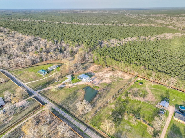 bird's eye view featuring a rural view